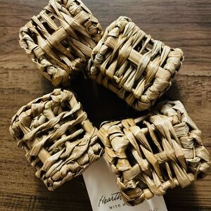 Hearth and Hand RETIRED 4pc Woven Napkin Rings